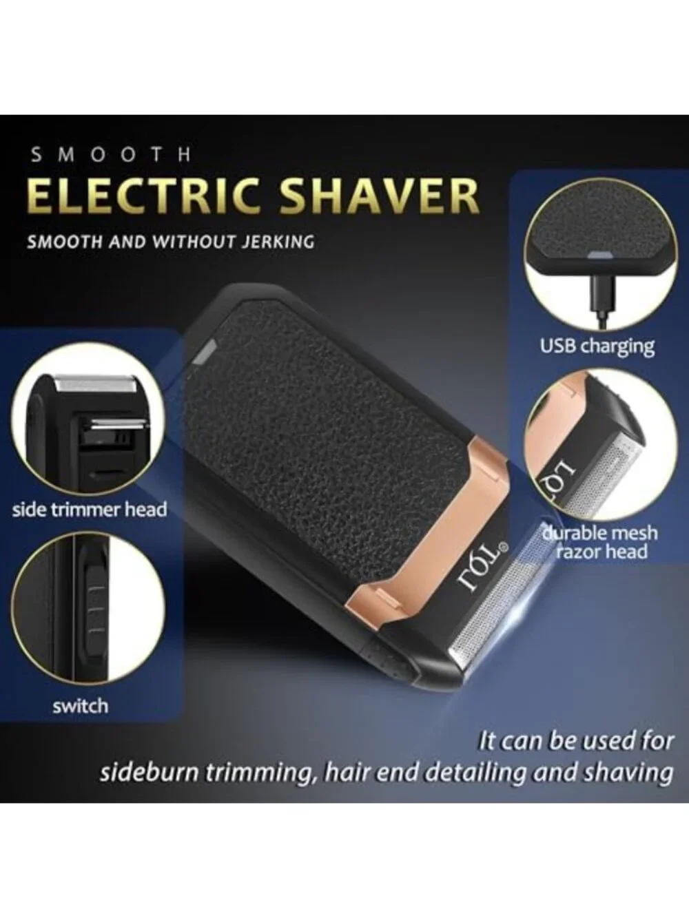 Cordless Hair Clippers Set with LED Display, Beard Trimmer & Nose Trimmer
